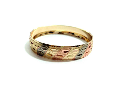 3 Tone Plated | Half Round Bangles